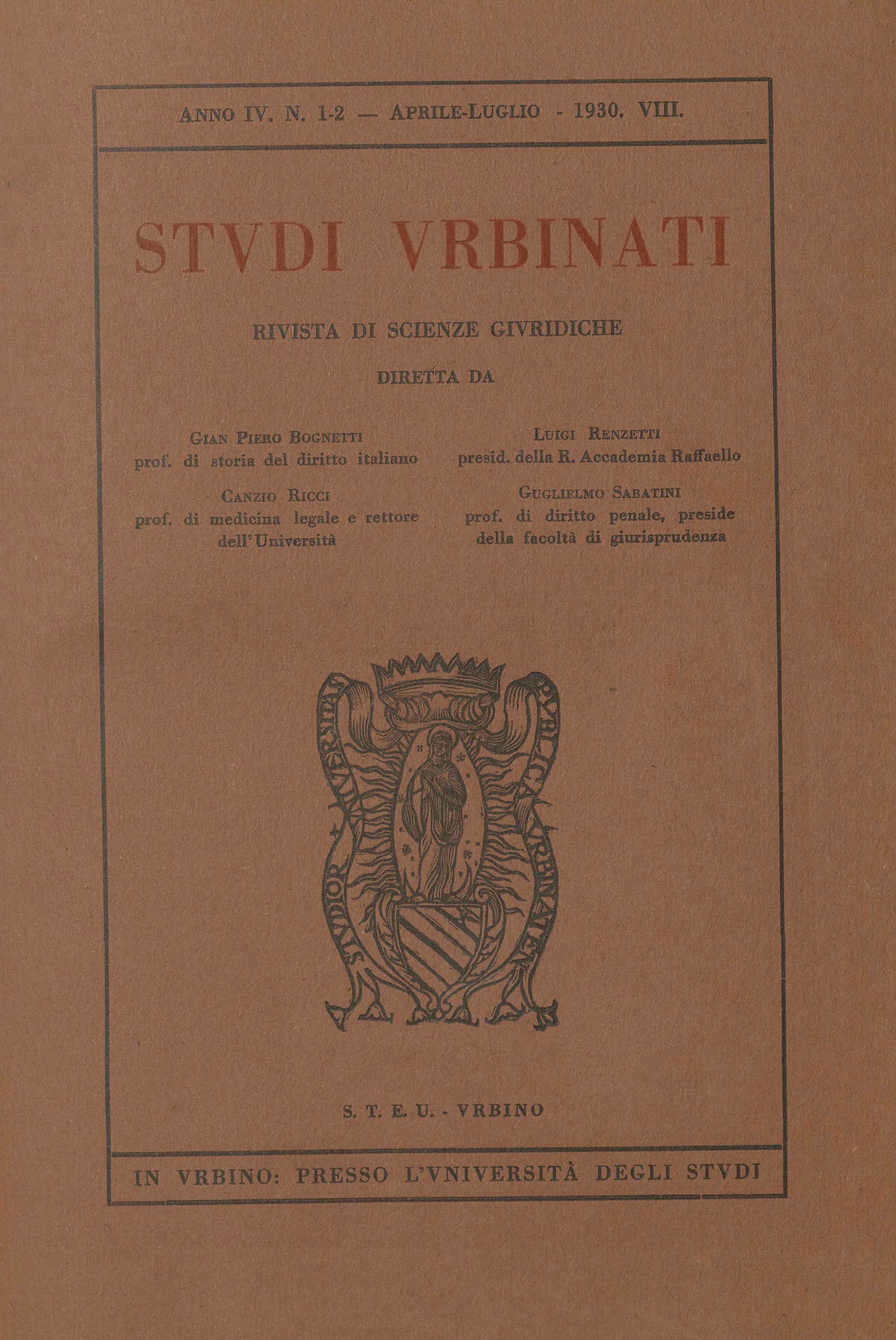 Copertina e indice