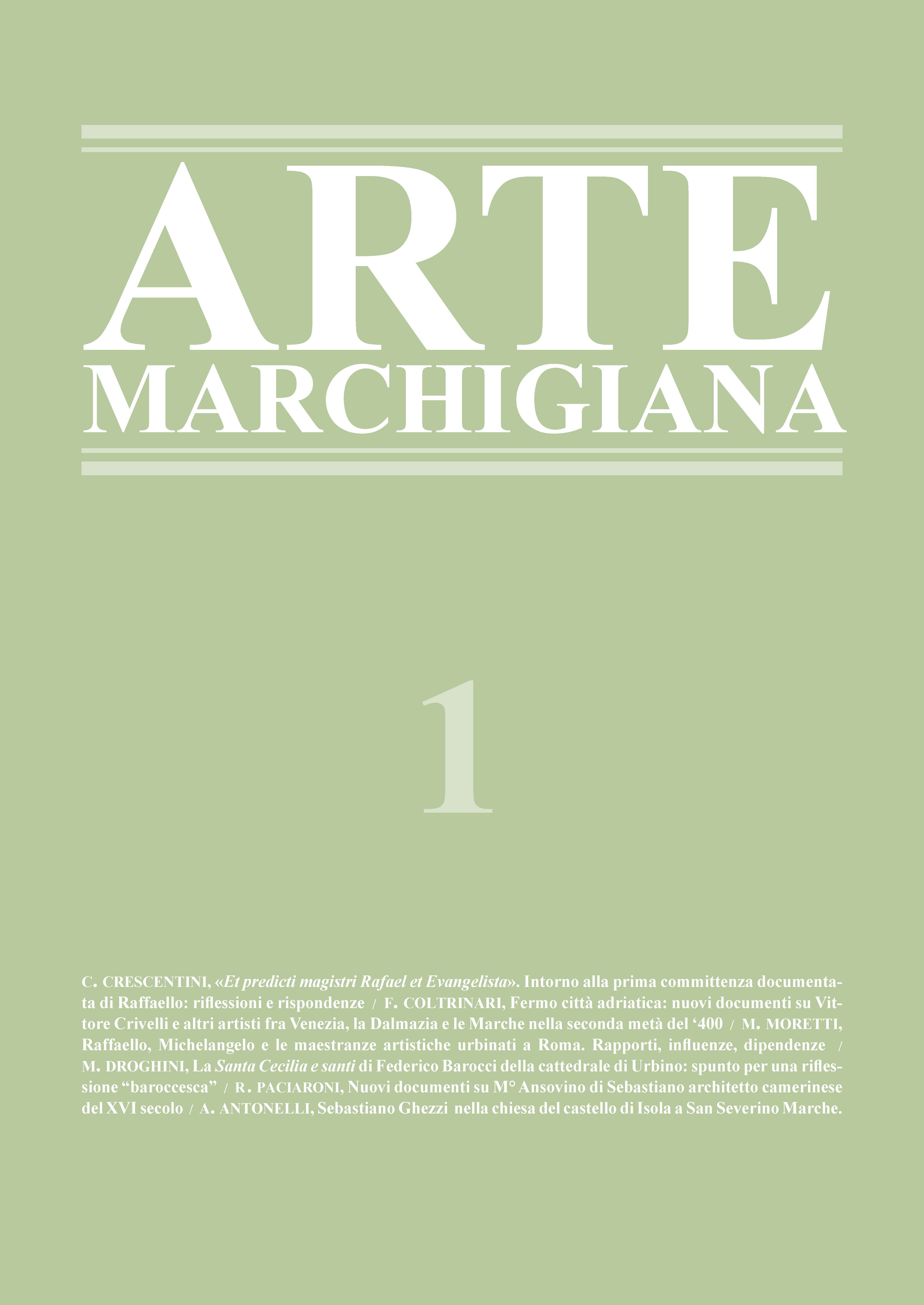 Copertina Arte Marchigiana