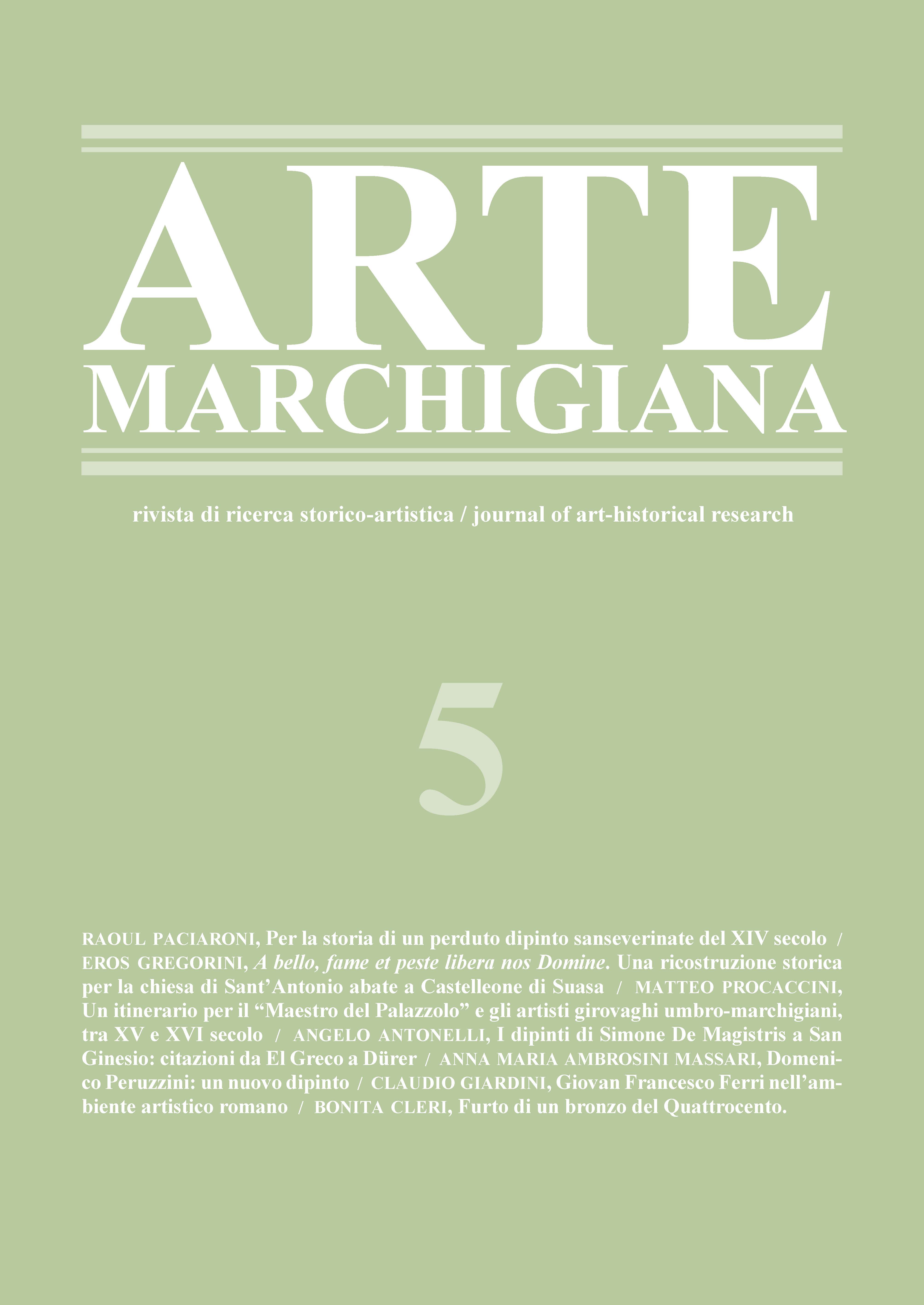Copertina Arte Marchigiana