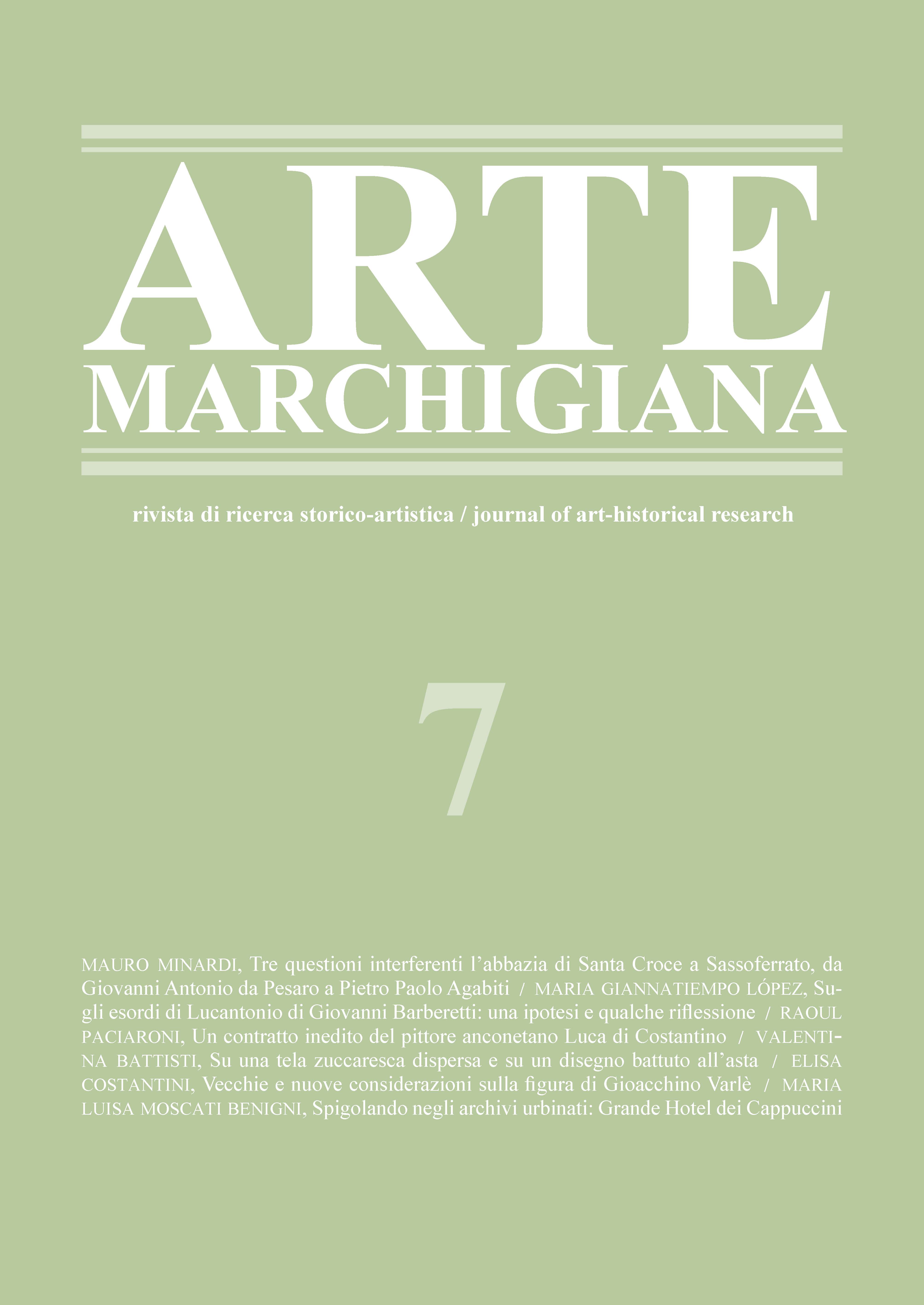 Copertina Arte Marchigiana