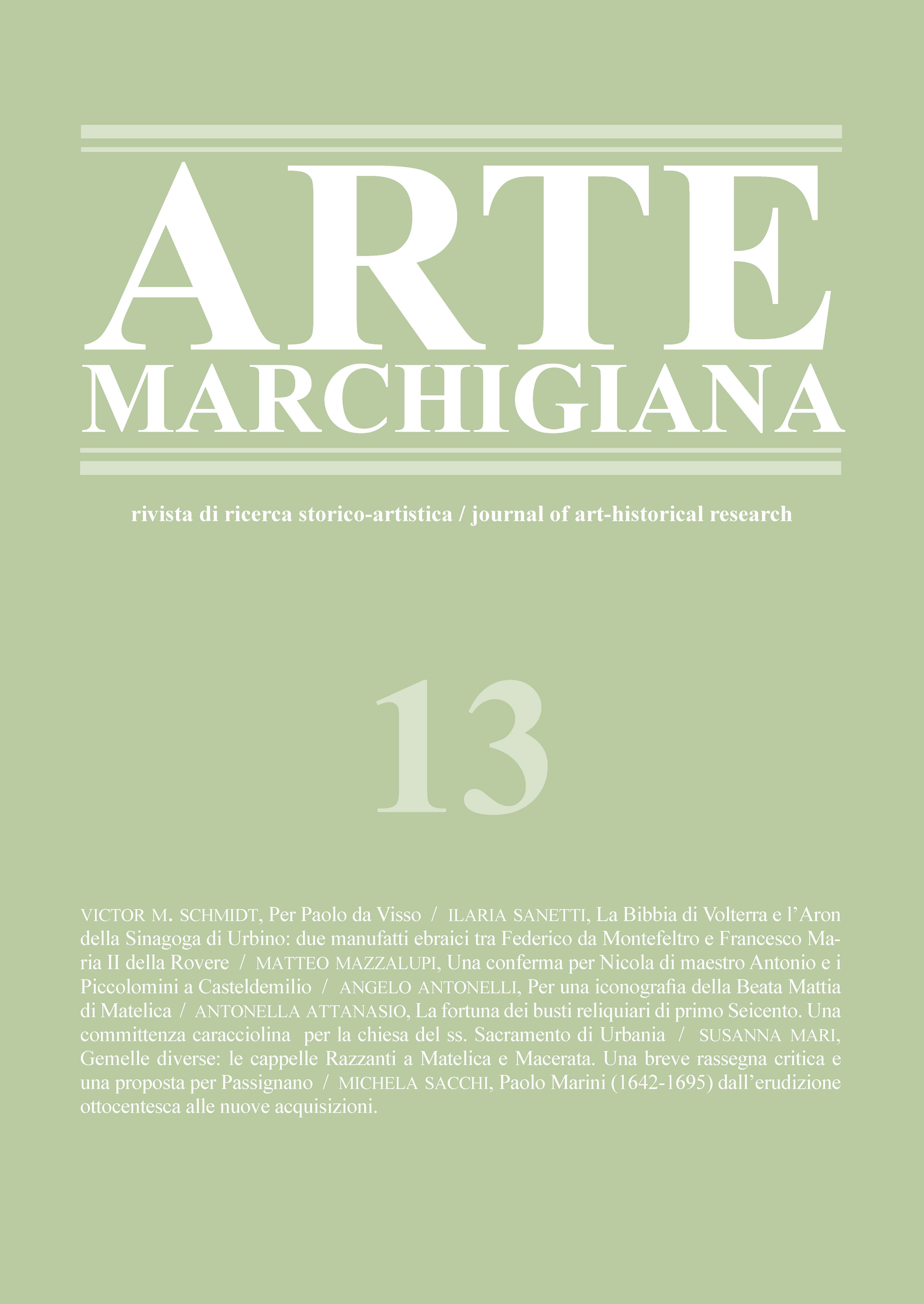 Copertina Arte Marchigiana