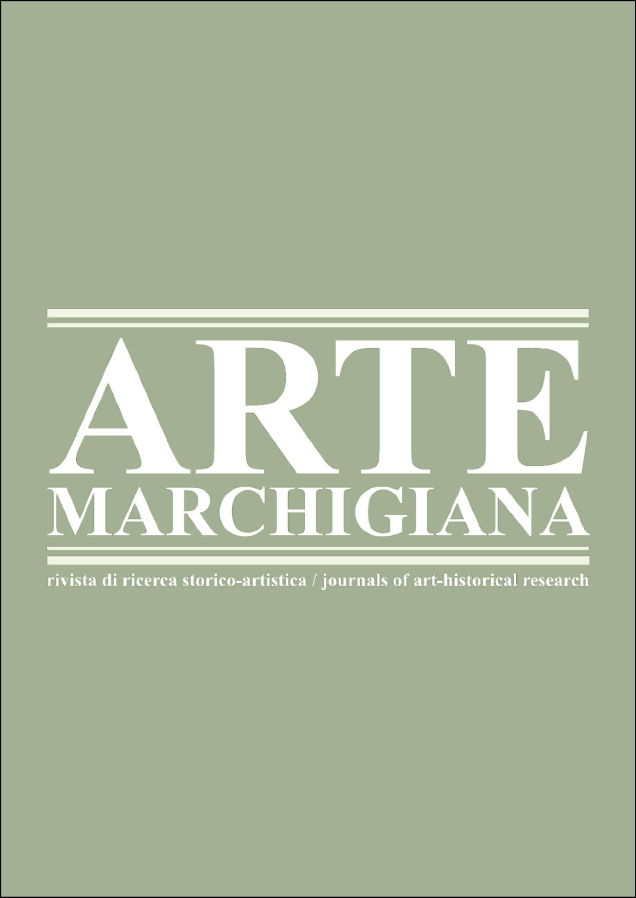 Copertina rivista Arte Marchigiana